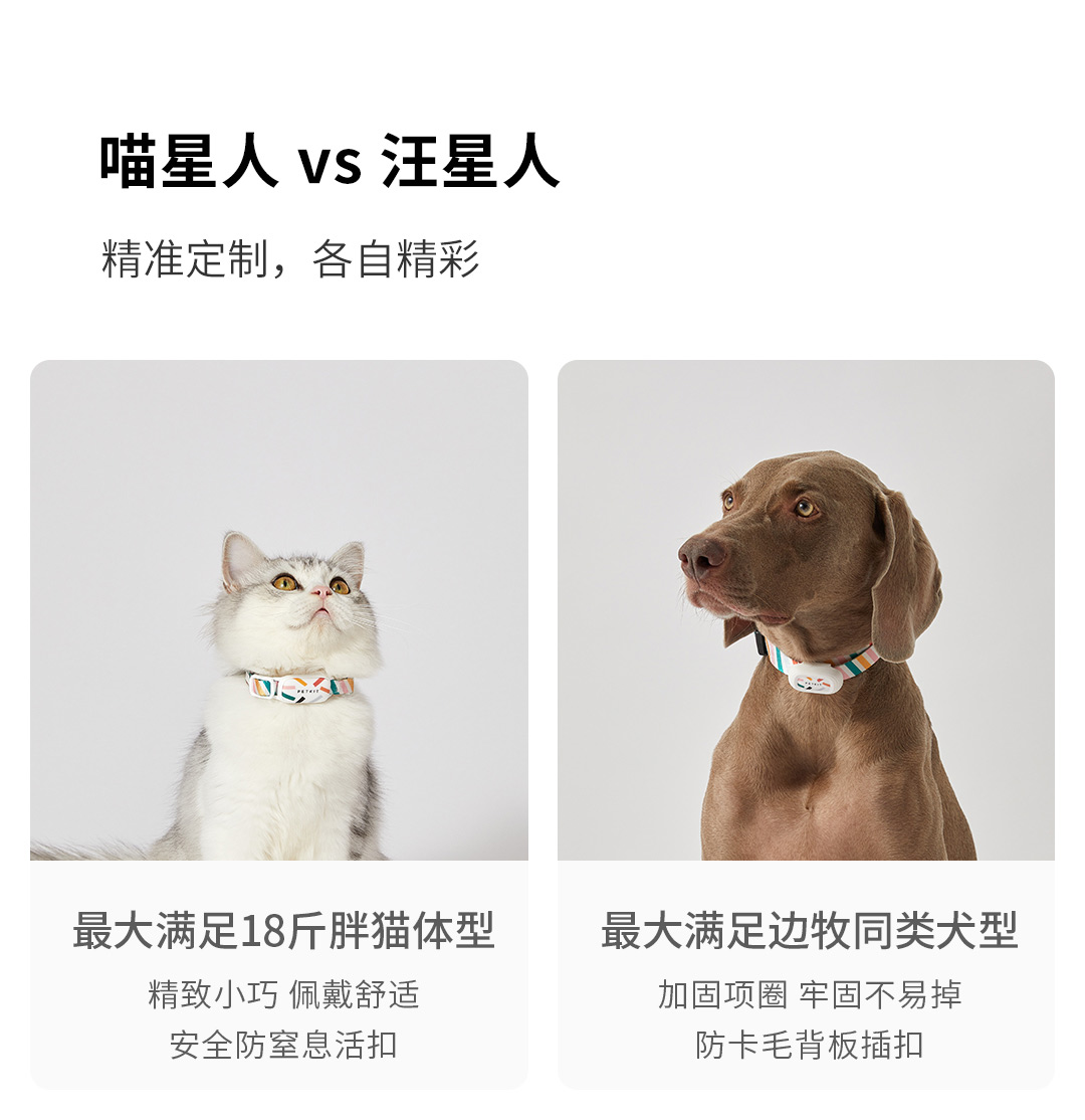 【中國直郵】小米有品 小佩智慧貓牌狗牌3 M碼 貓牌